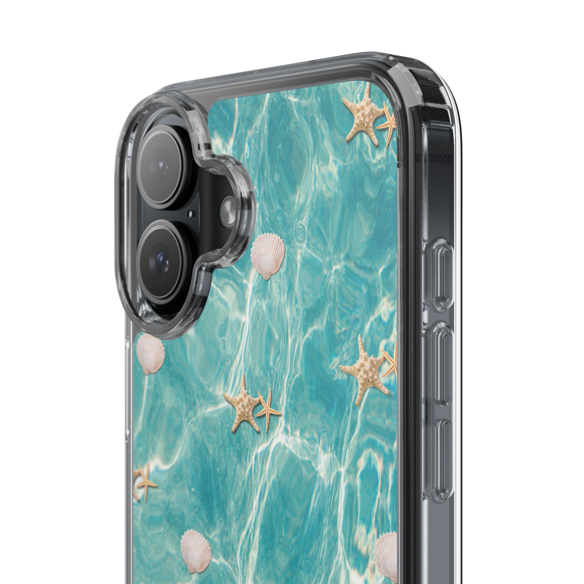 Beach-Inspired Clear Phone Case with Seashells - Image 88