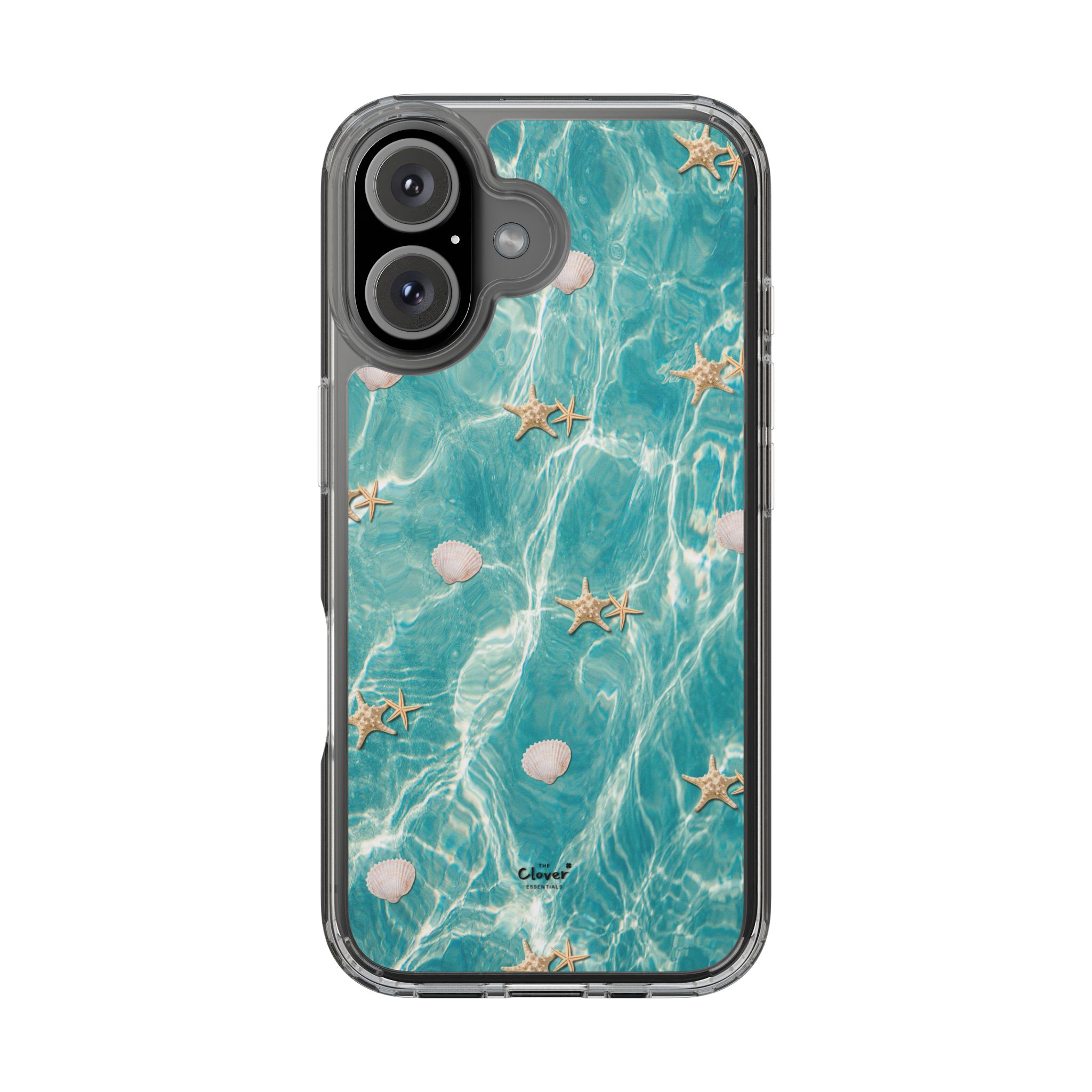 Beach-Inspired Clear Phone Case with Seashells - Image 71