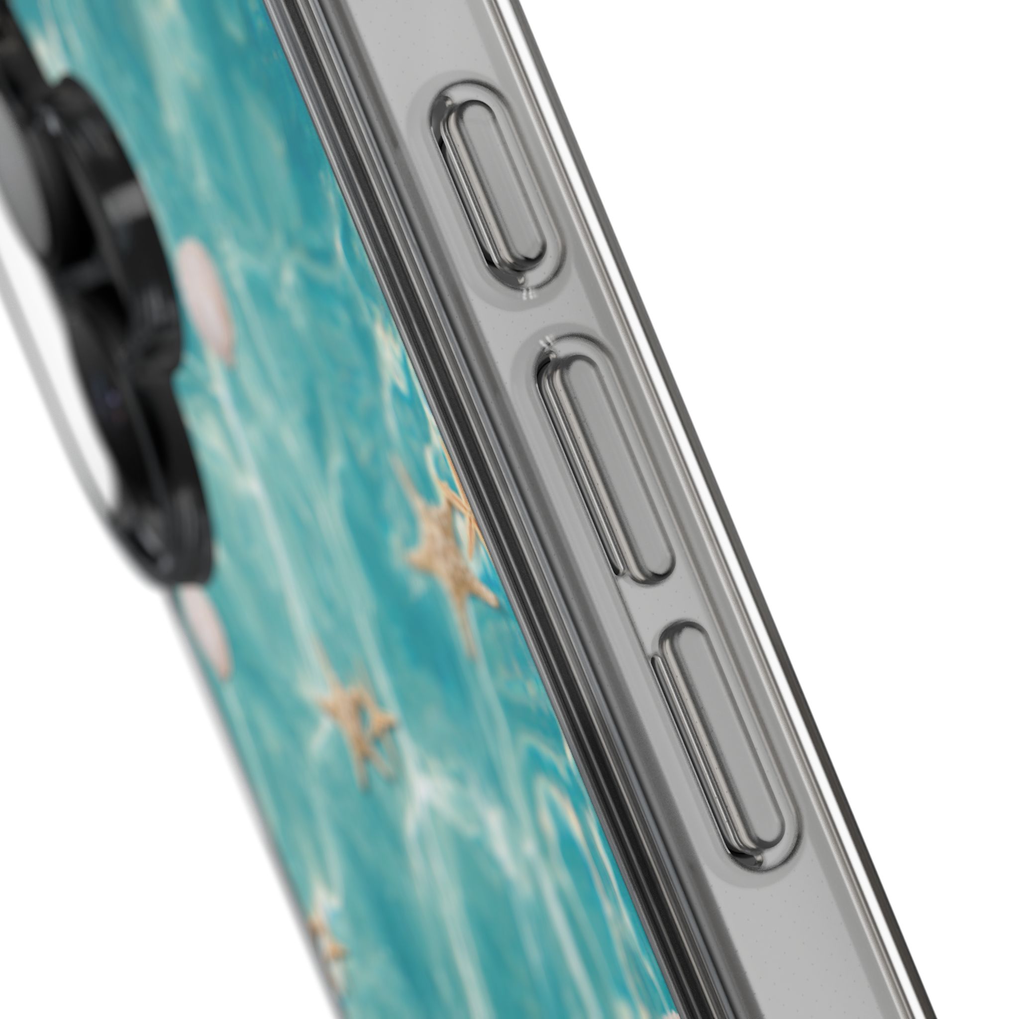 Beach-Inspired Clear Phone Case with Seashells - Image 89