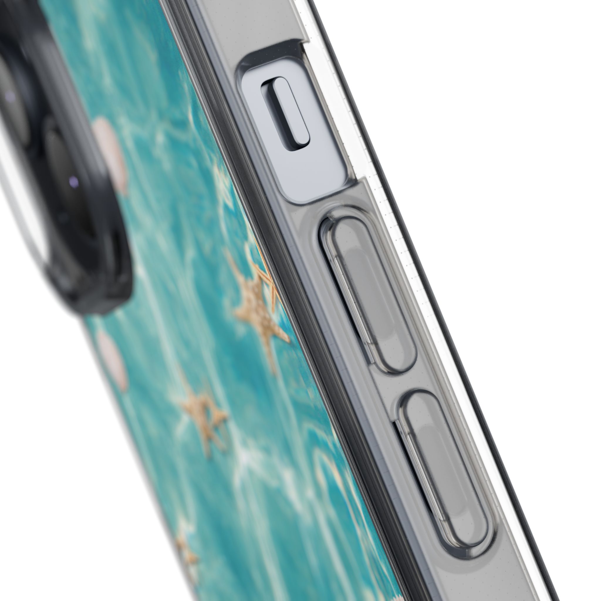 Beach-Inspired Clear Phone Case with Seashells - Image 124