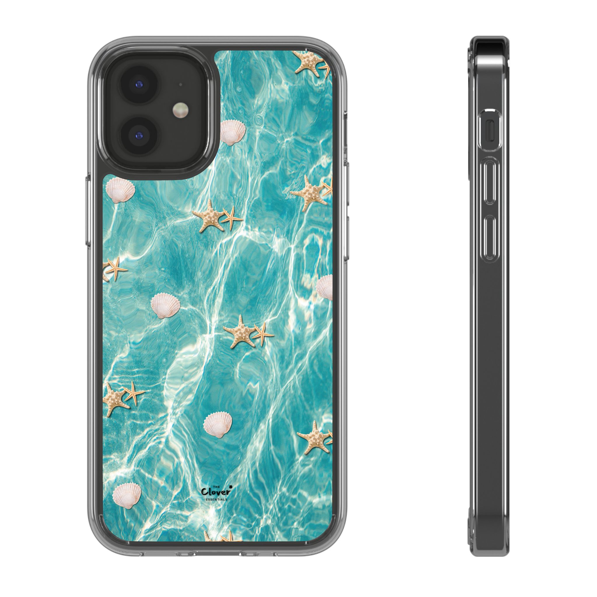 Beach-Inspired Clear Phone Case with Seashells - Image 12