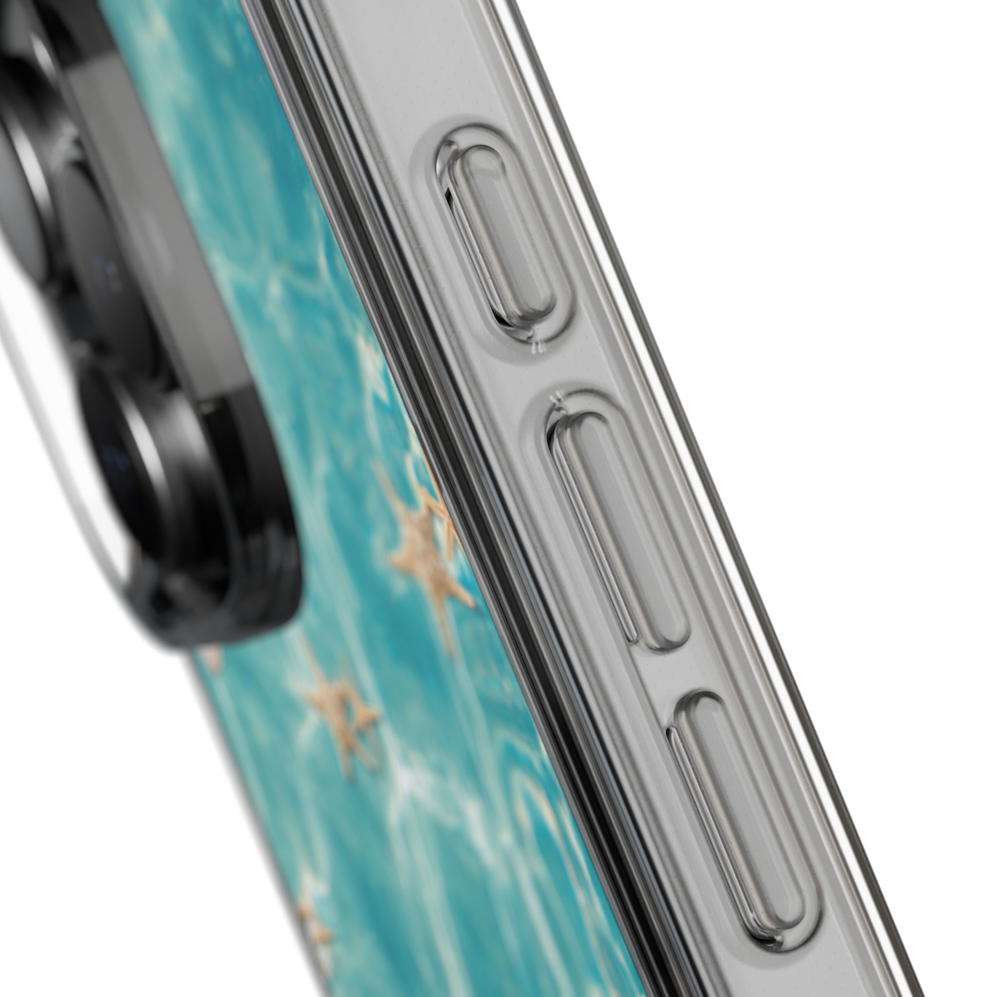 Beach-Inspired Clear Phone Case with Seashells - Image 82