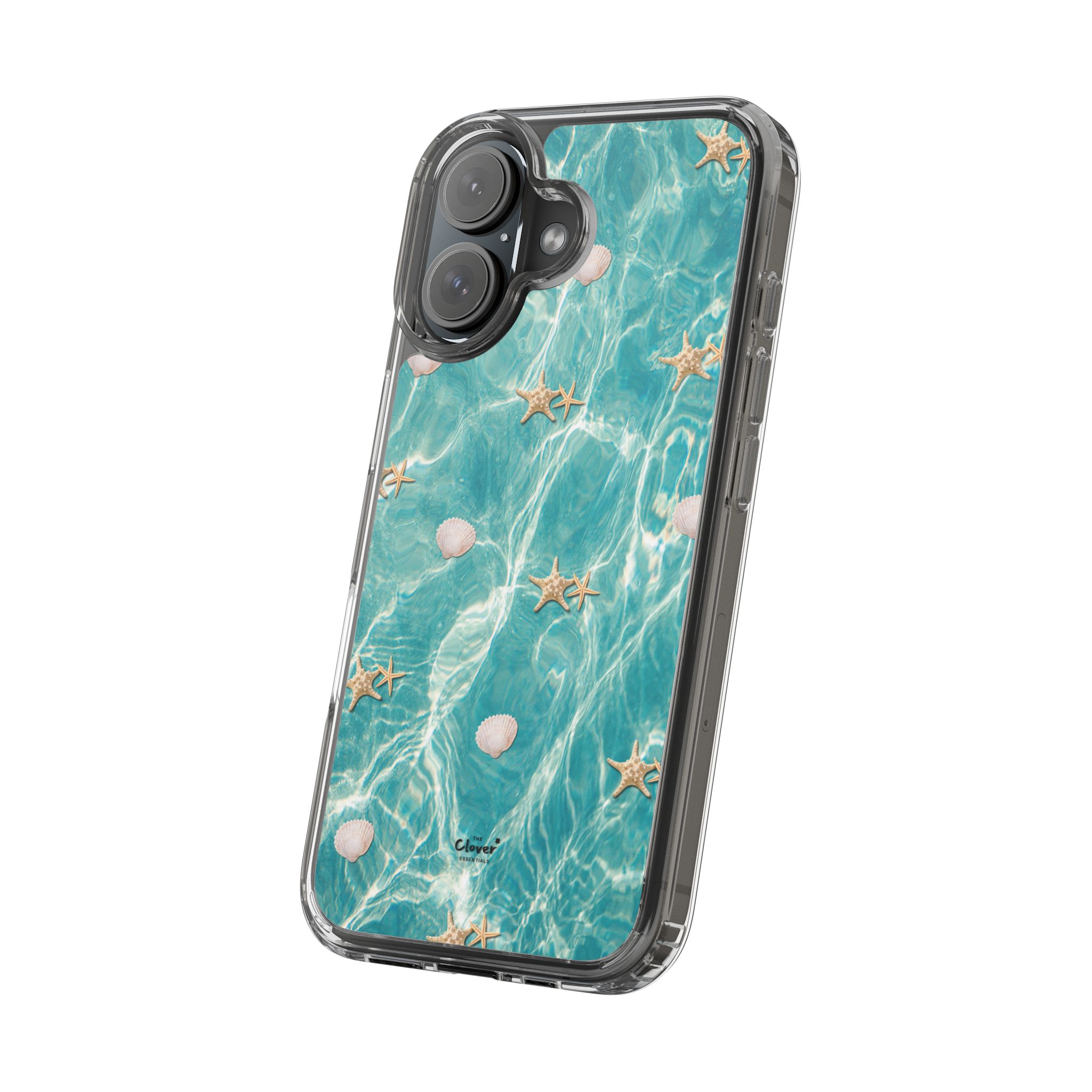 Beach-Inspired Clear Phone Case with Seashells - Image 72