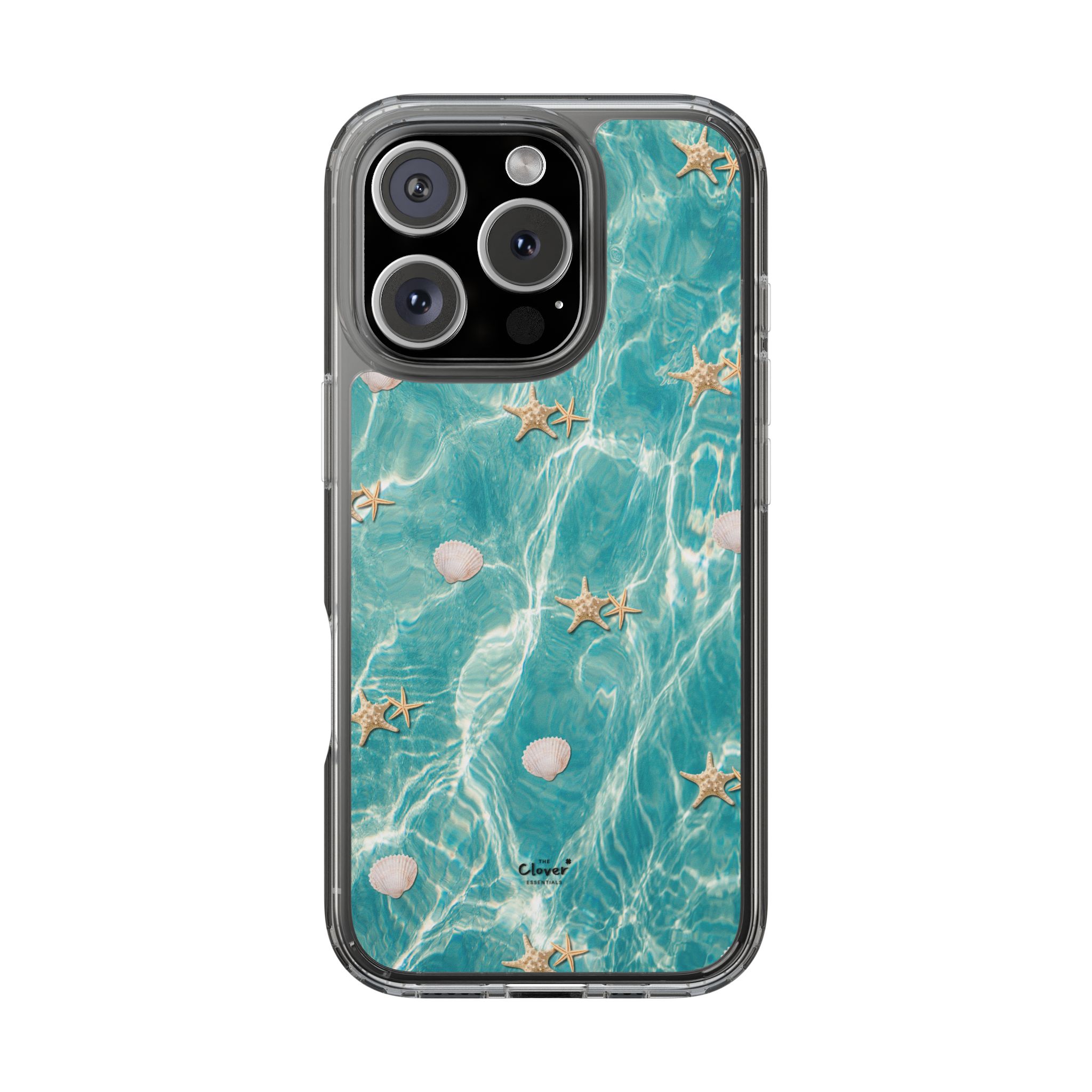 Beach-Inspired Clear Phone Case with Seashells - Image 79