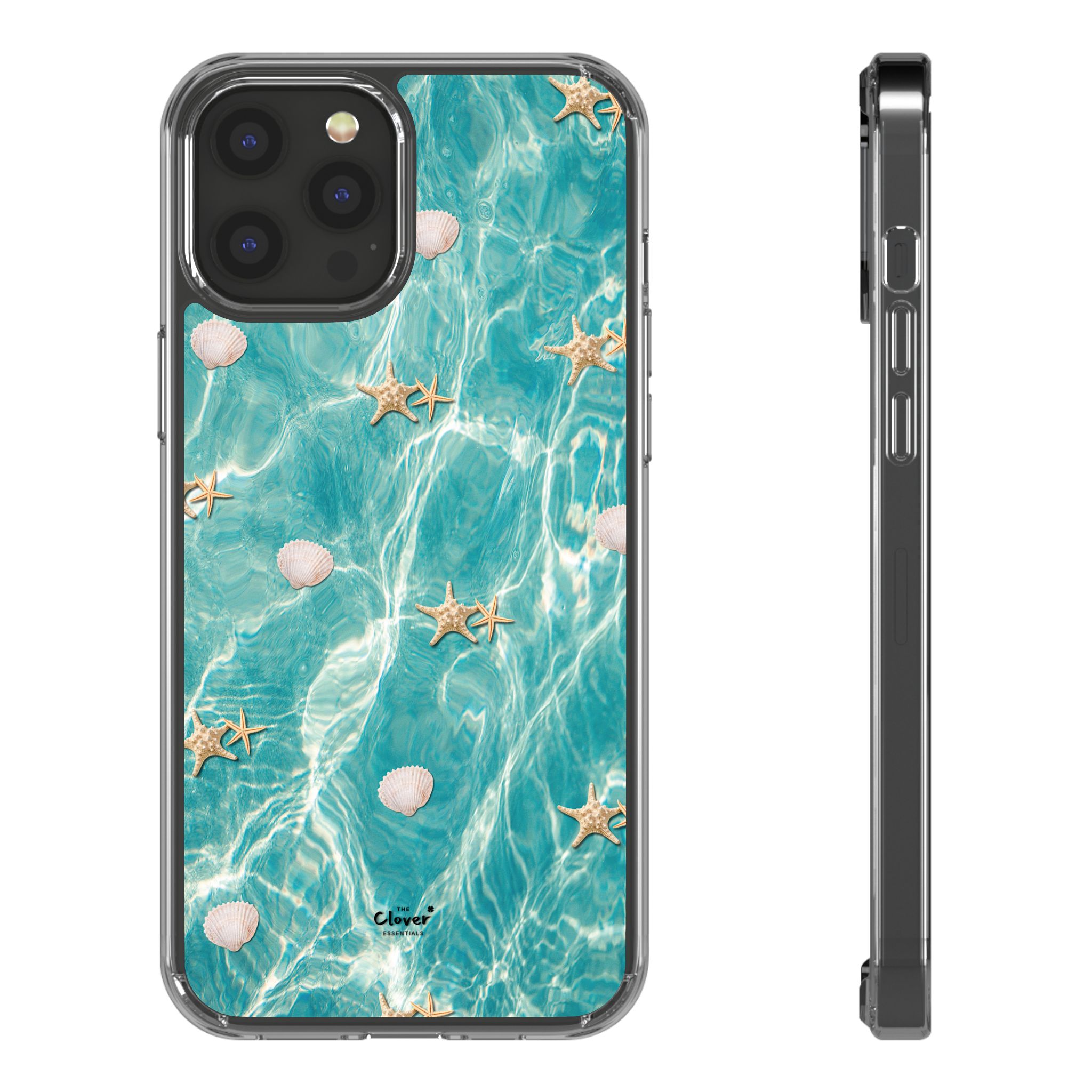 Beach-Inspired Clear Phone Case with Seashells - Image 18