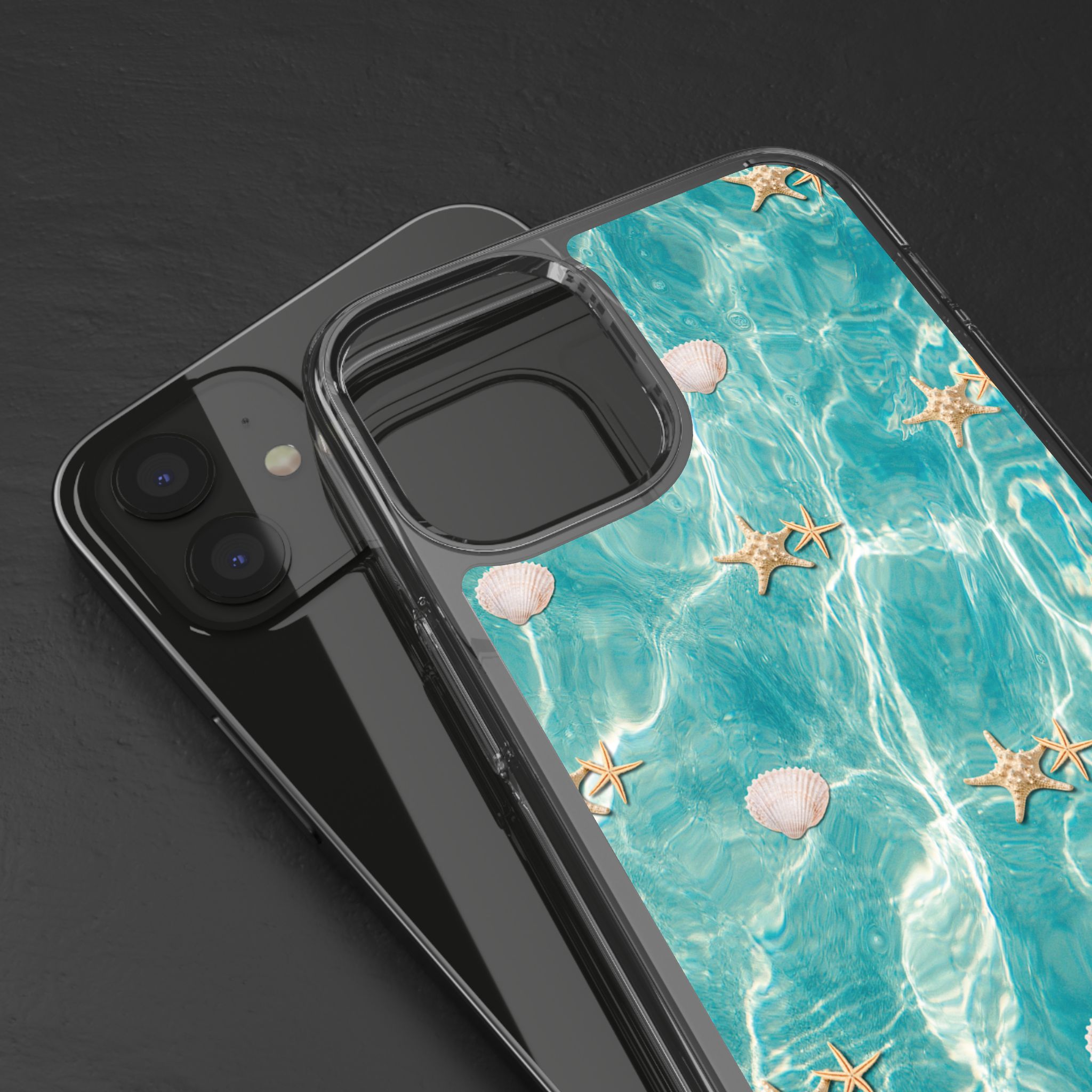 Beach-Inspired Clear Phone Case with Seashells - Image 13