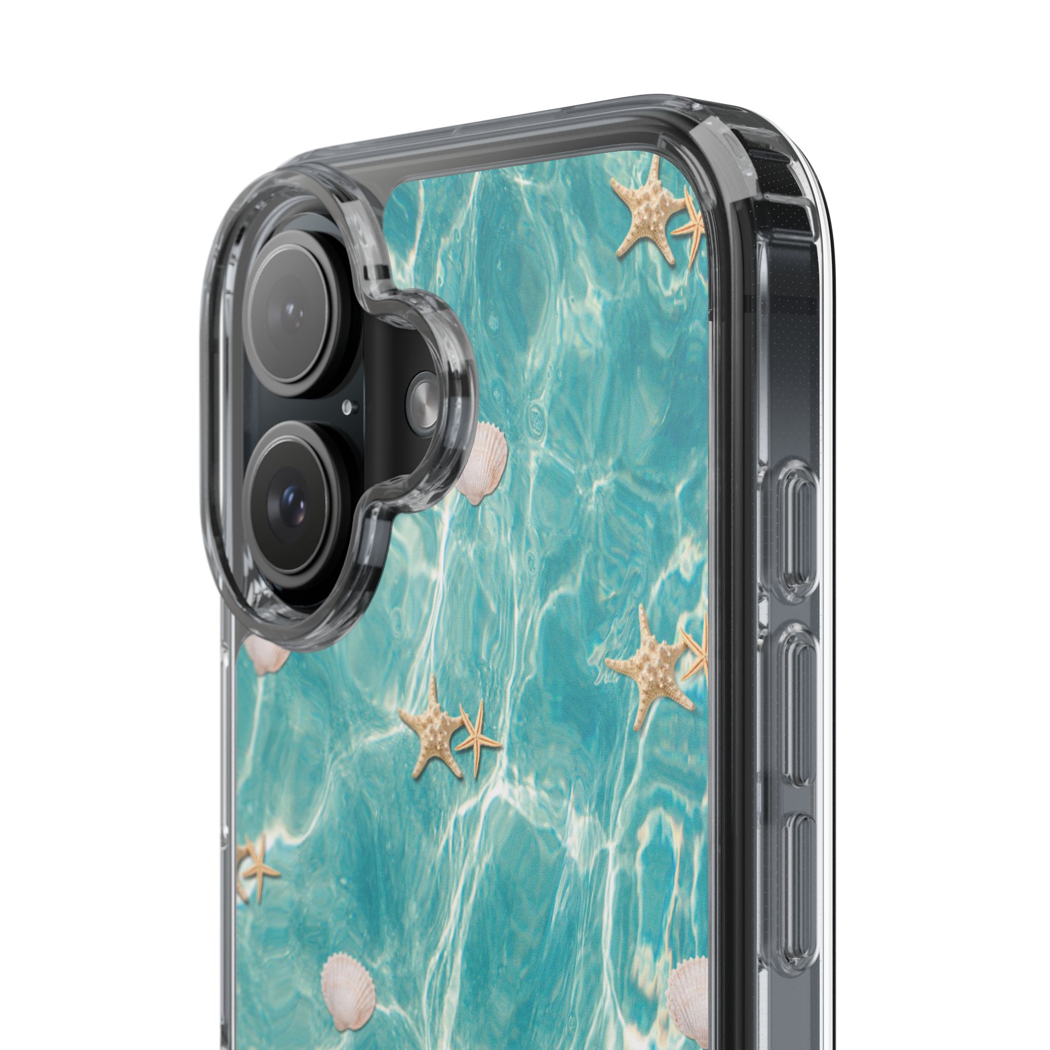 Beach-Inspired Clear Phone Case with Seashells - Image 74
