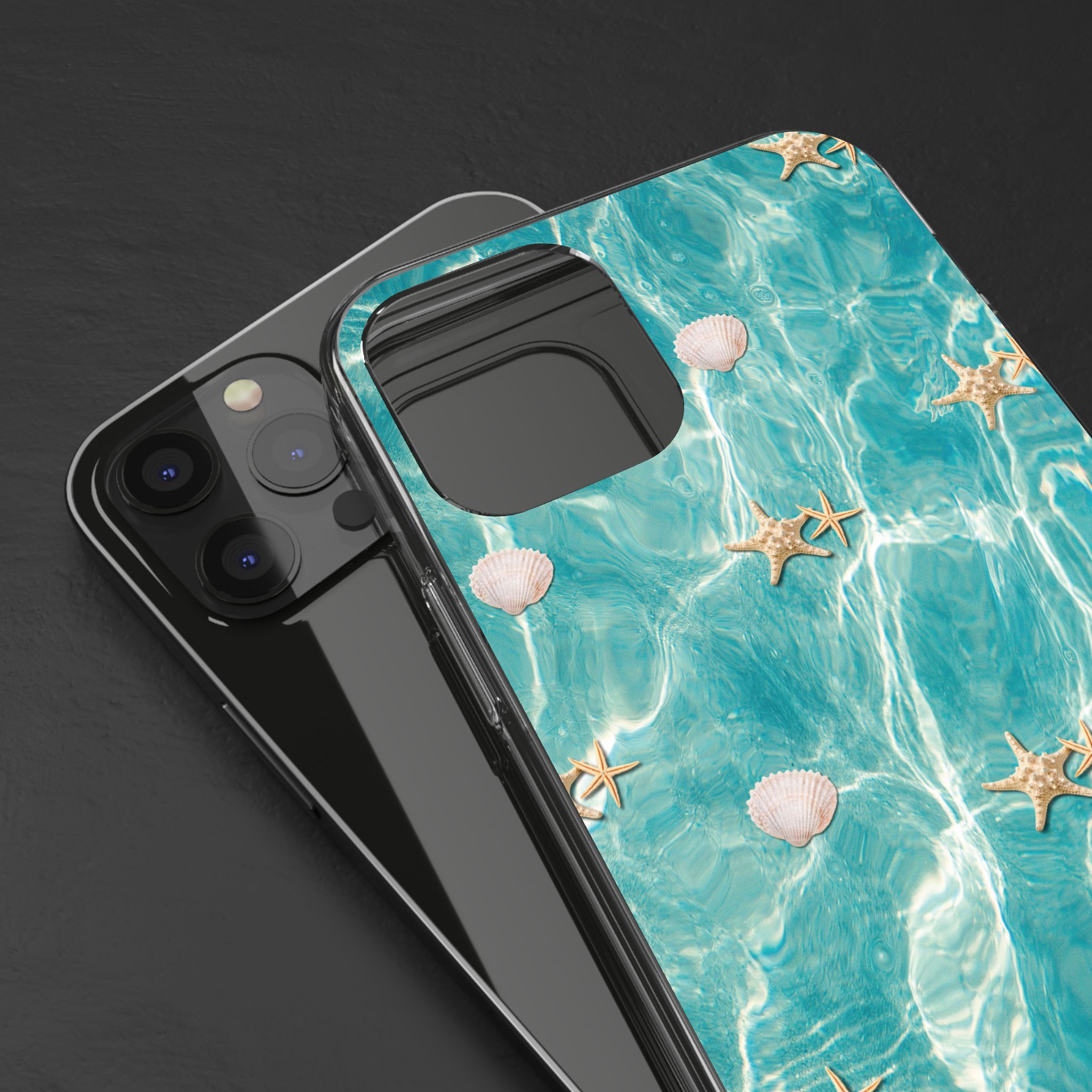 Beach-Inspired Clear Phone Case with Seashells - Image 17