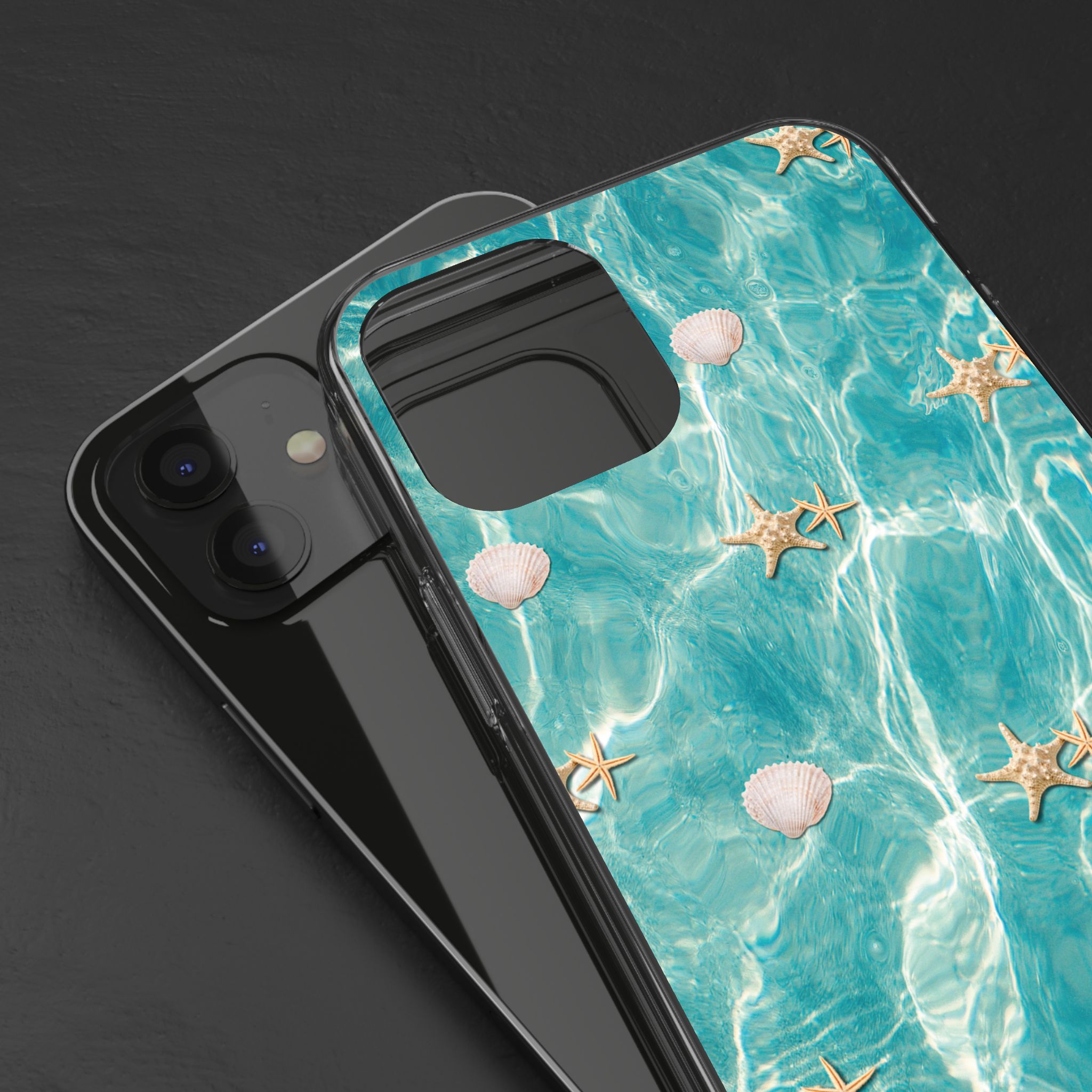 Beach-Inspired Clear Phone Case with Seashells - Image 15