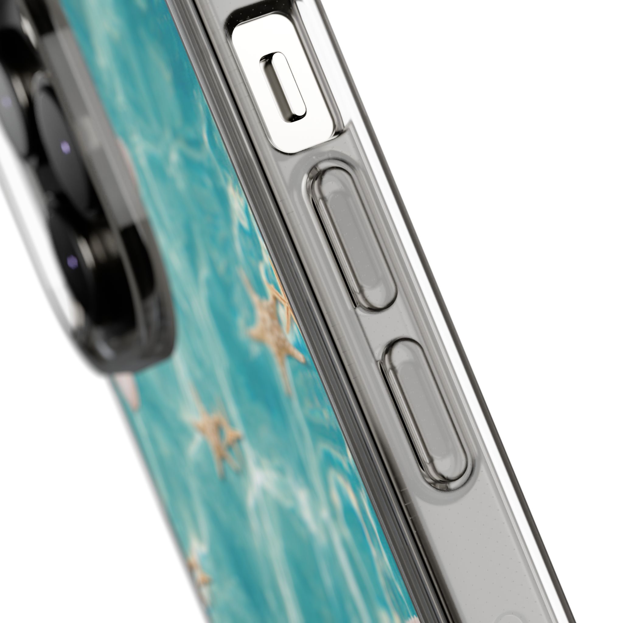 Beach-Inspired Clear Phone Case with Seashells - Image 145