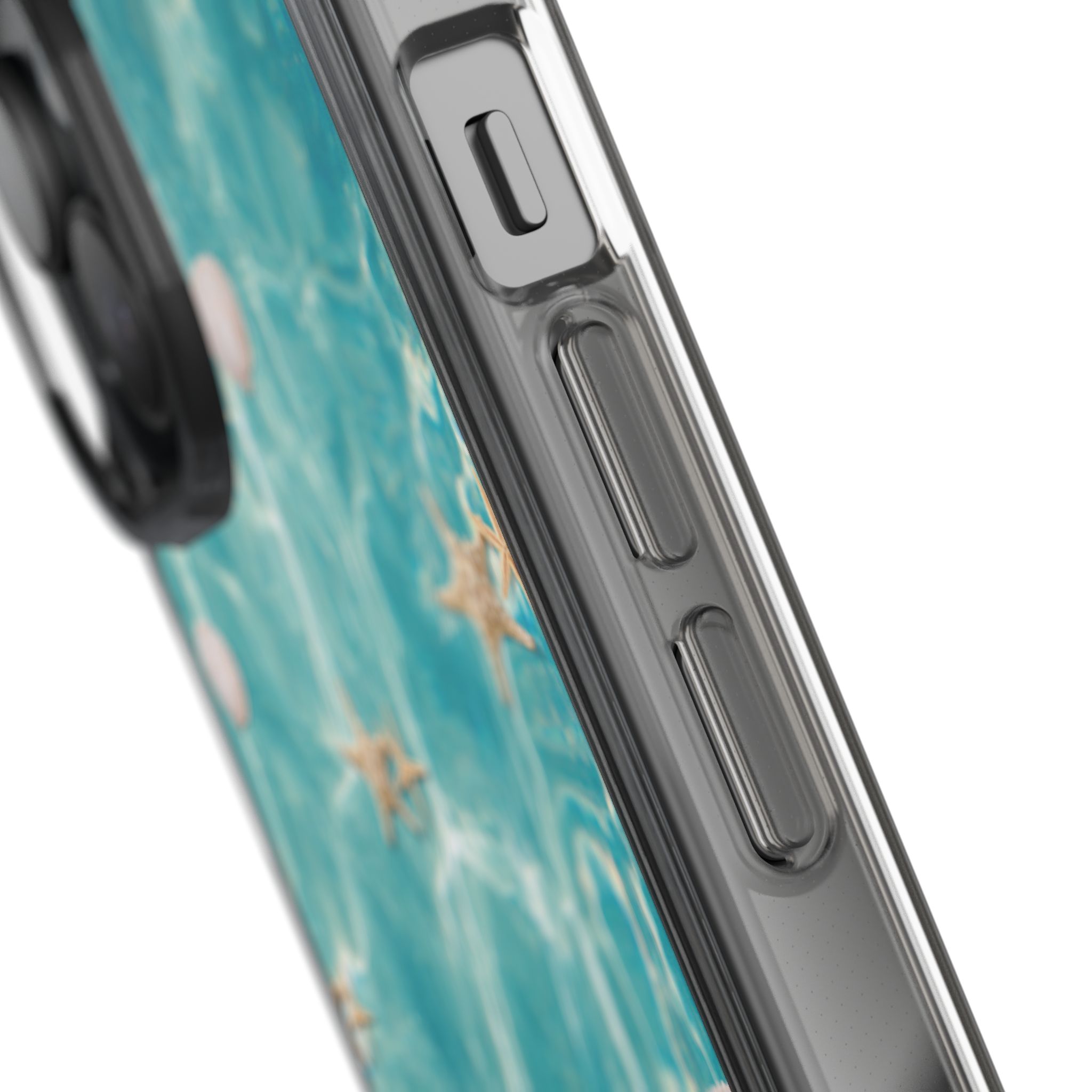 Beach-Inspired Clear Phone Case with Seashells - Image 110