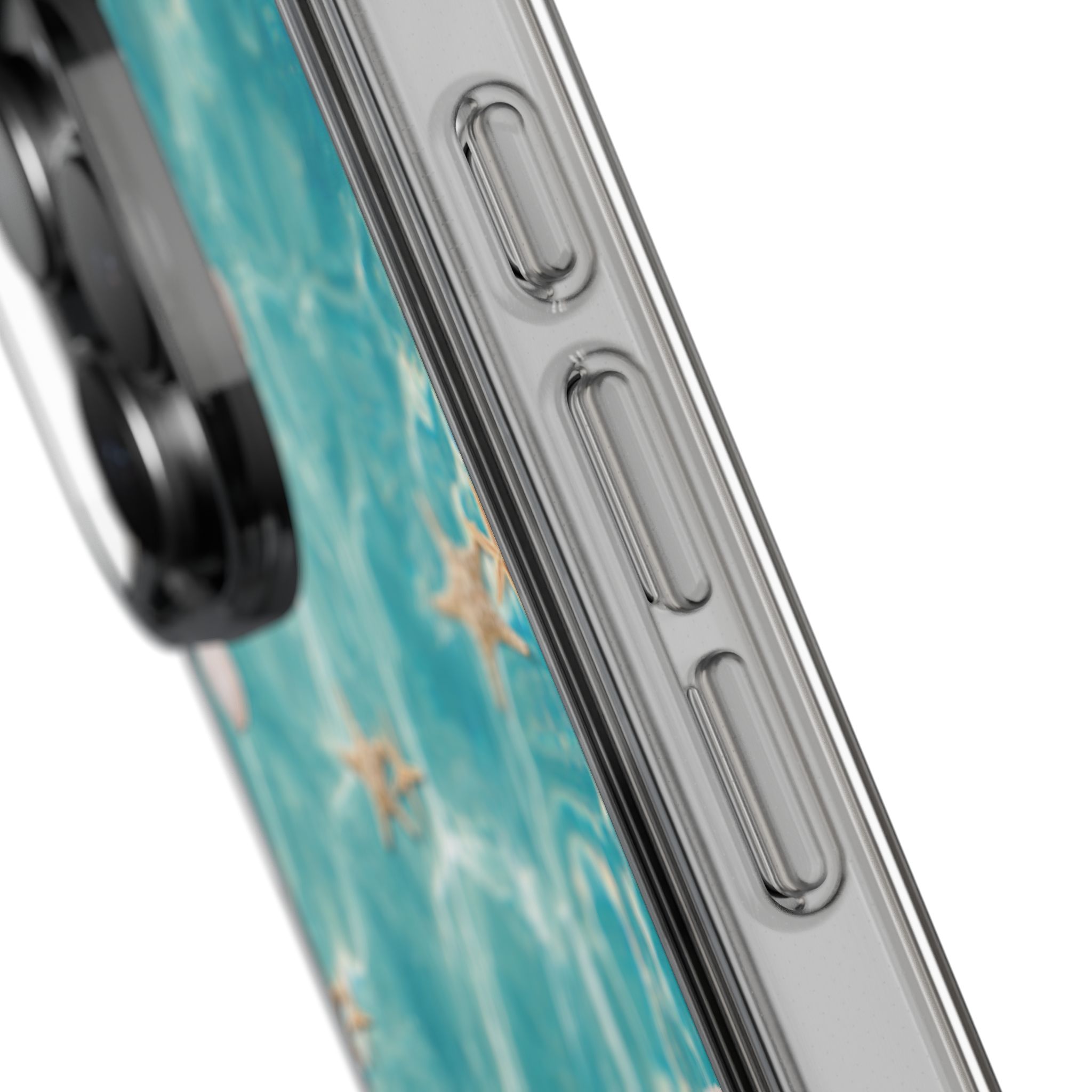 Beach-Inspired Clear Phone Case with Seashells - Image 5