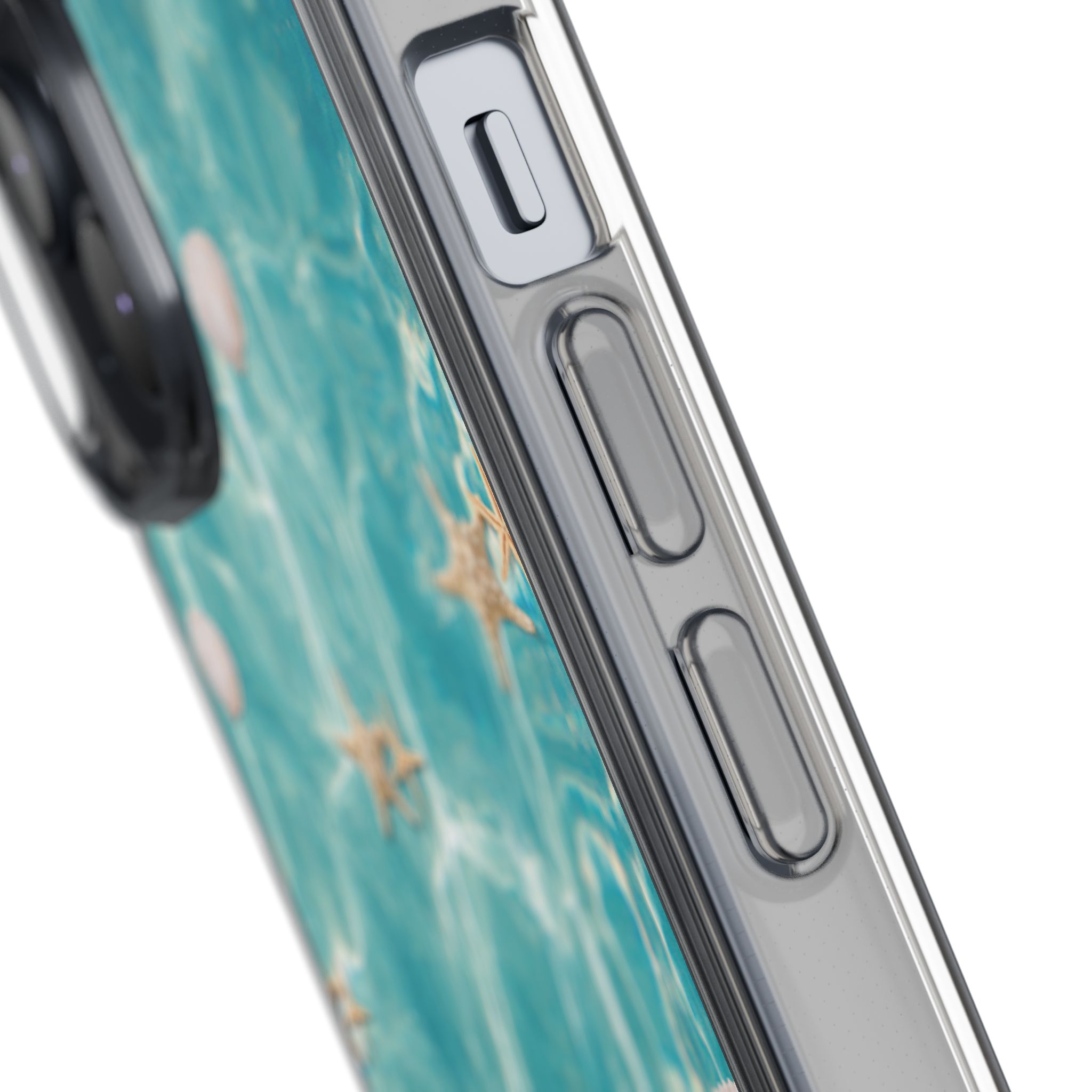 Beach-Inspired Clear Phone Case with Seashells - Image 138