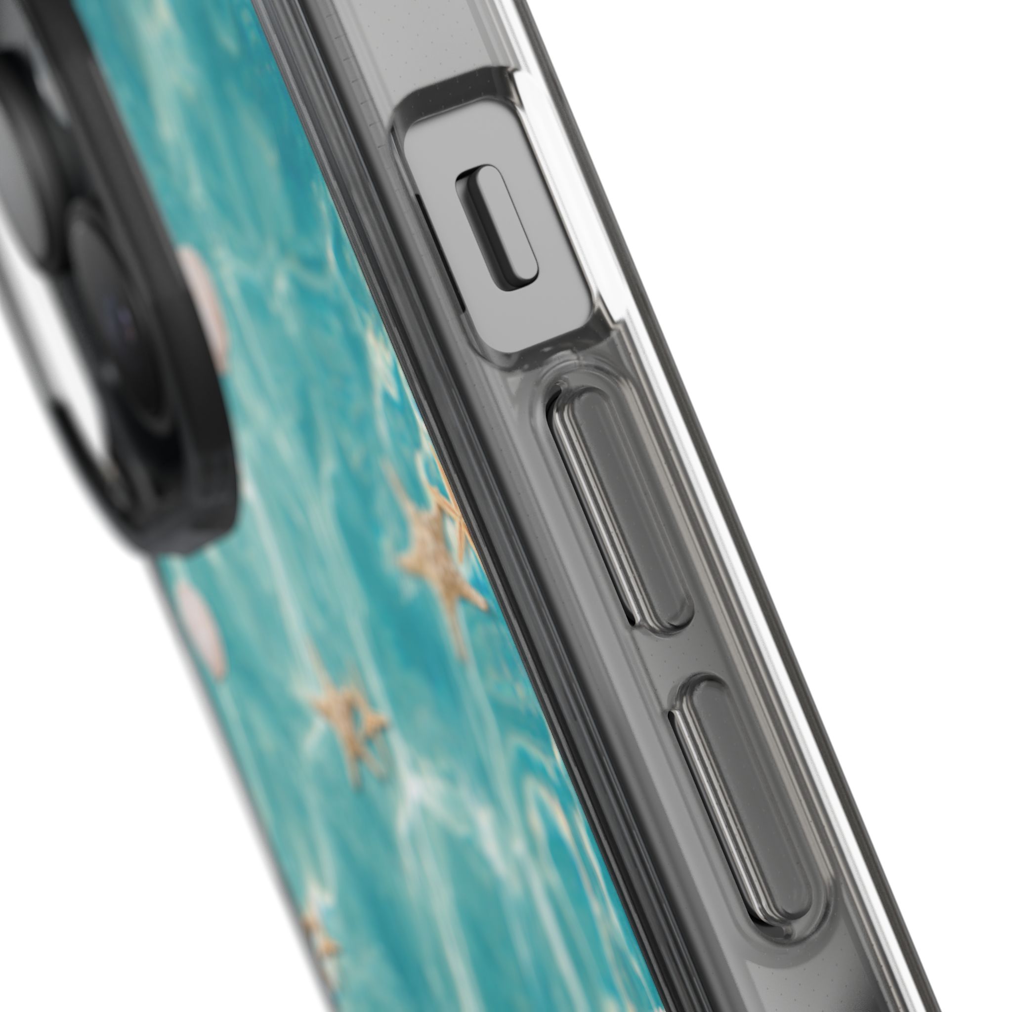 Beach-Inspired Clear Phone Case with Seashells - Image 96