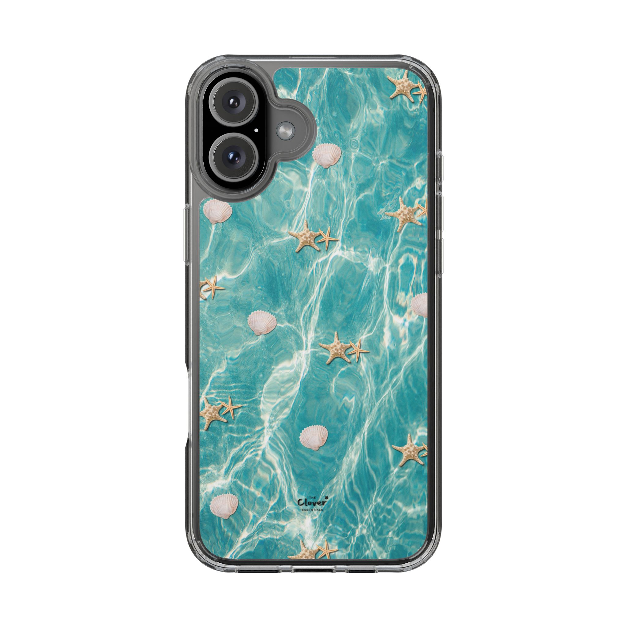 Beach-Inspired Clear Phone Case with Seashells - Image 85