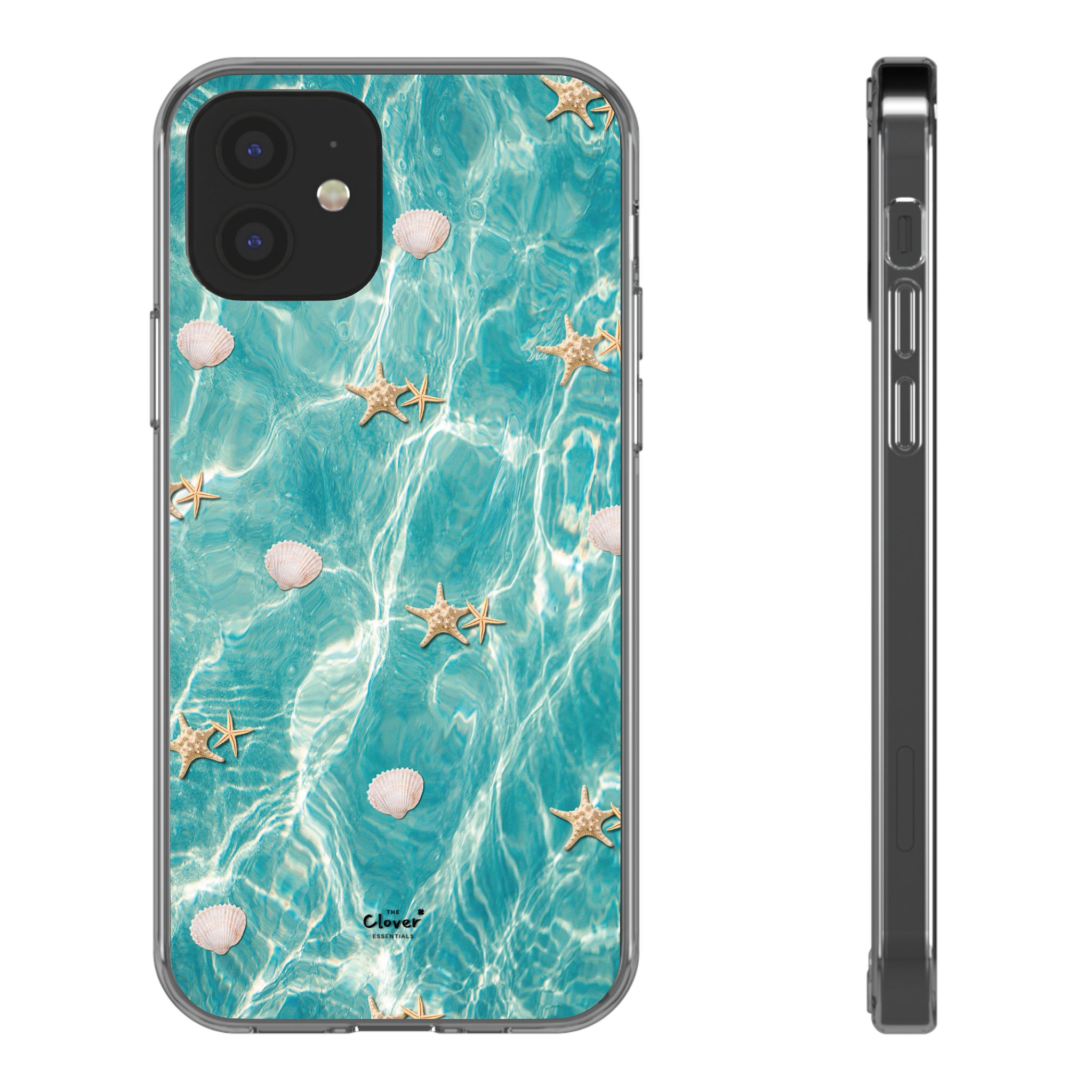 Beach-Inspired Clear Phone Case with Seashells - Image 20